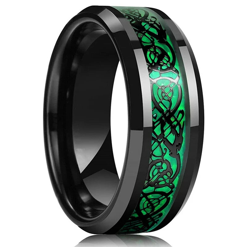 Green Stainless Steal Ring