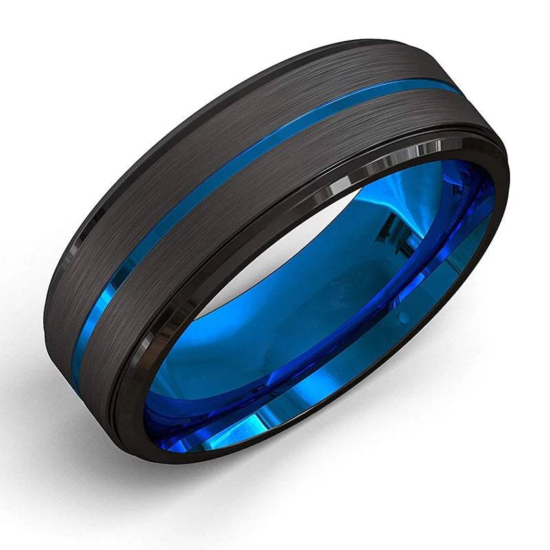 Blue Stainless Steal Ring