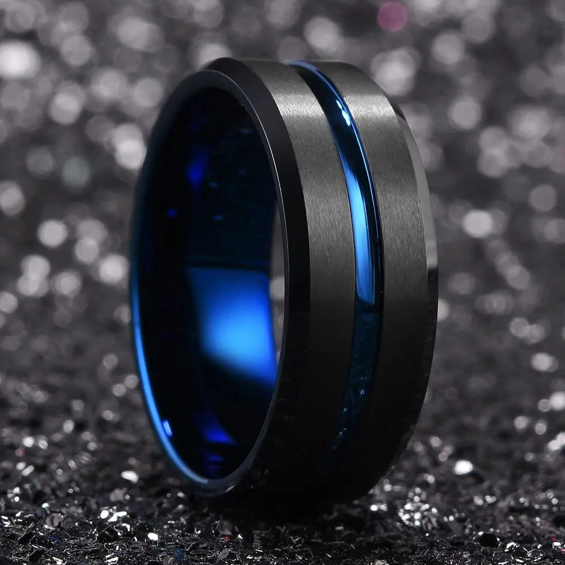 Blue Stainless Steal Ring