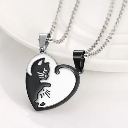 Couple's Gift Cats Pendant Necklace