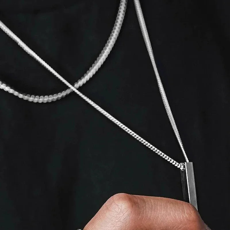 Mens Vertical Bar Necklaces For Men