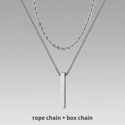 Mens Vertical Bar Necklaces For Men