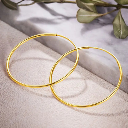 Classic Circle Hoop Earrings For Women