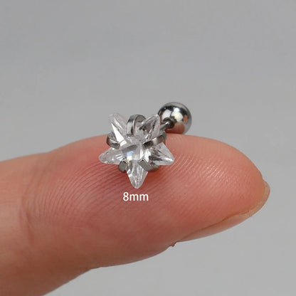 Mini Zircon Star Cartilage Piercing Stud For Women