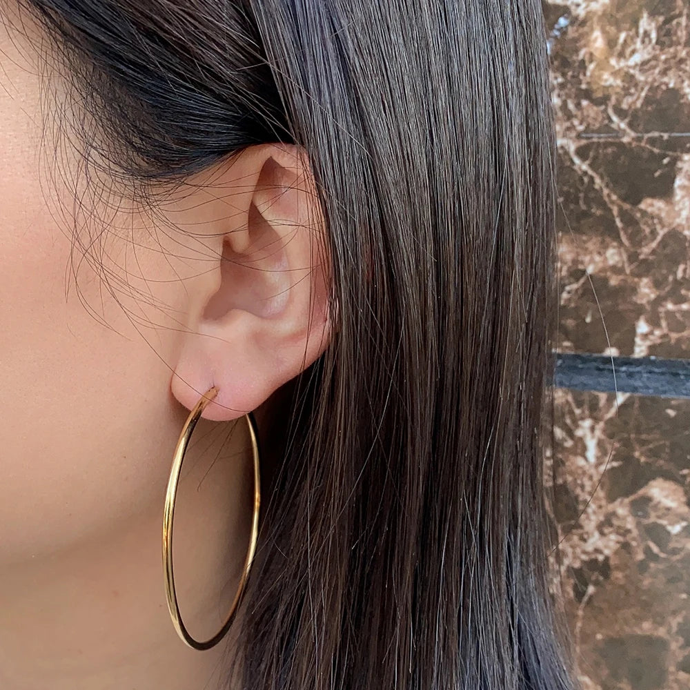 Classic Circle Hoop Earrings For Women