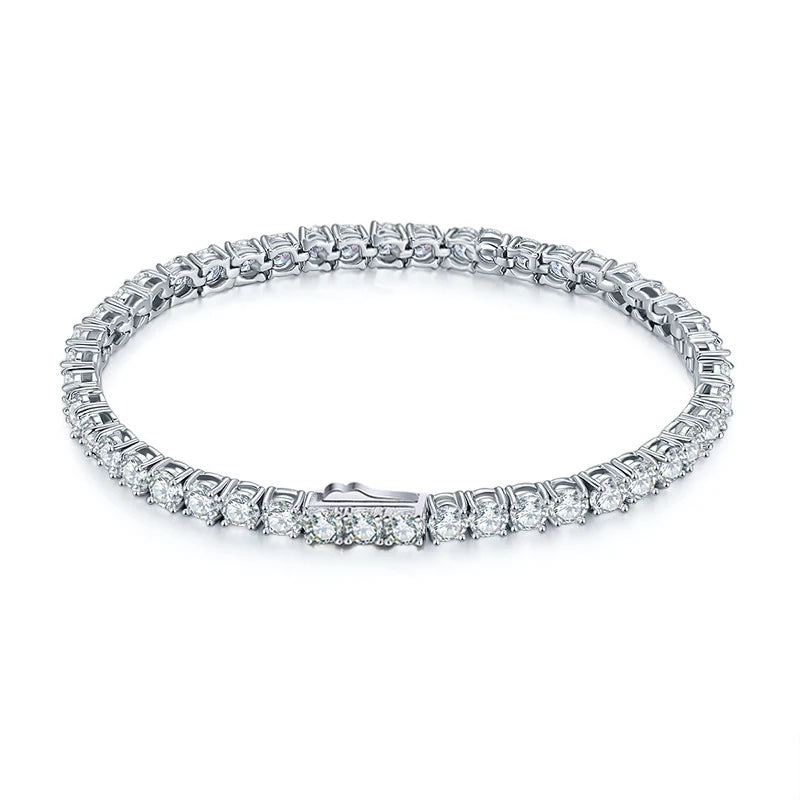 925 Sterling Silver Tennis Chain Bracelet