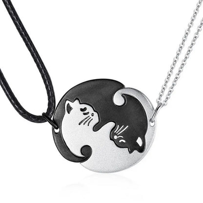 Couple's Gift Cats Pendant Necklace