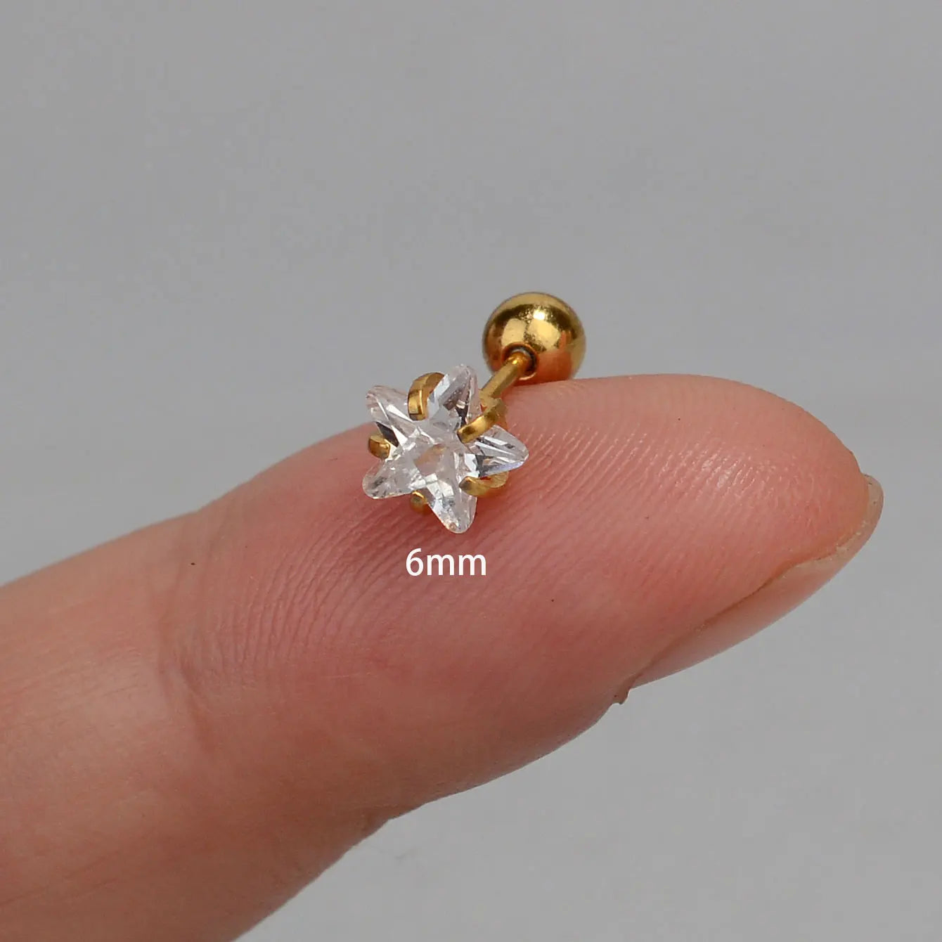 Mini Zircon Star Cartilage Piercing Stud For Women