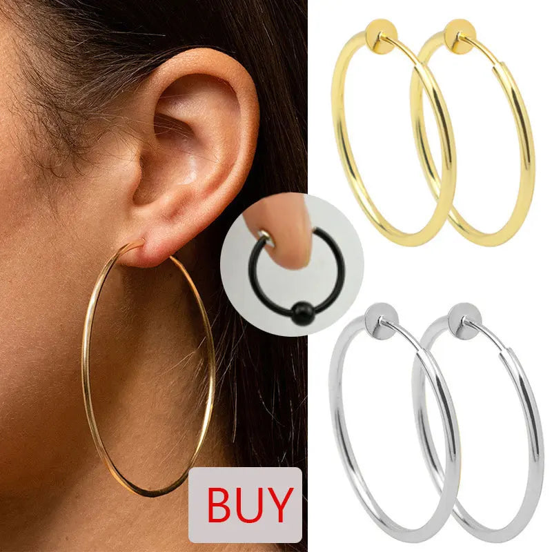 Classic Circle Hoop Earrings For Women