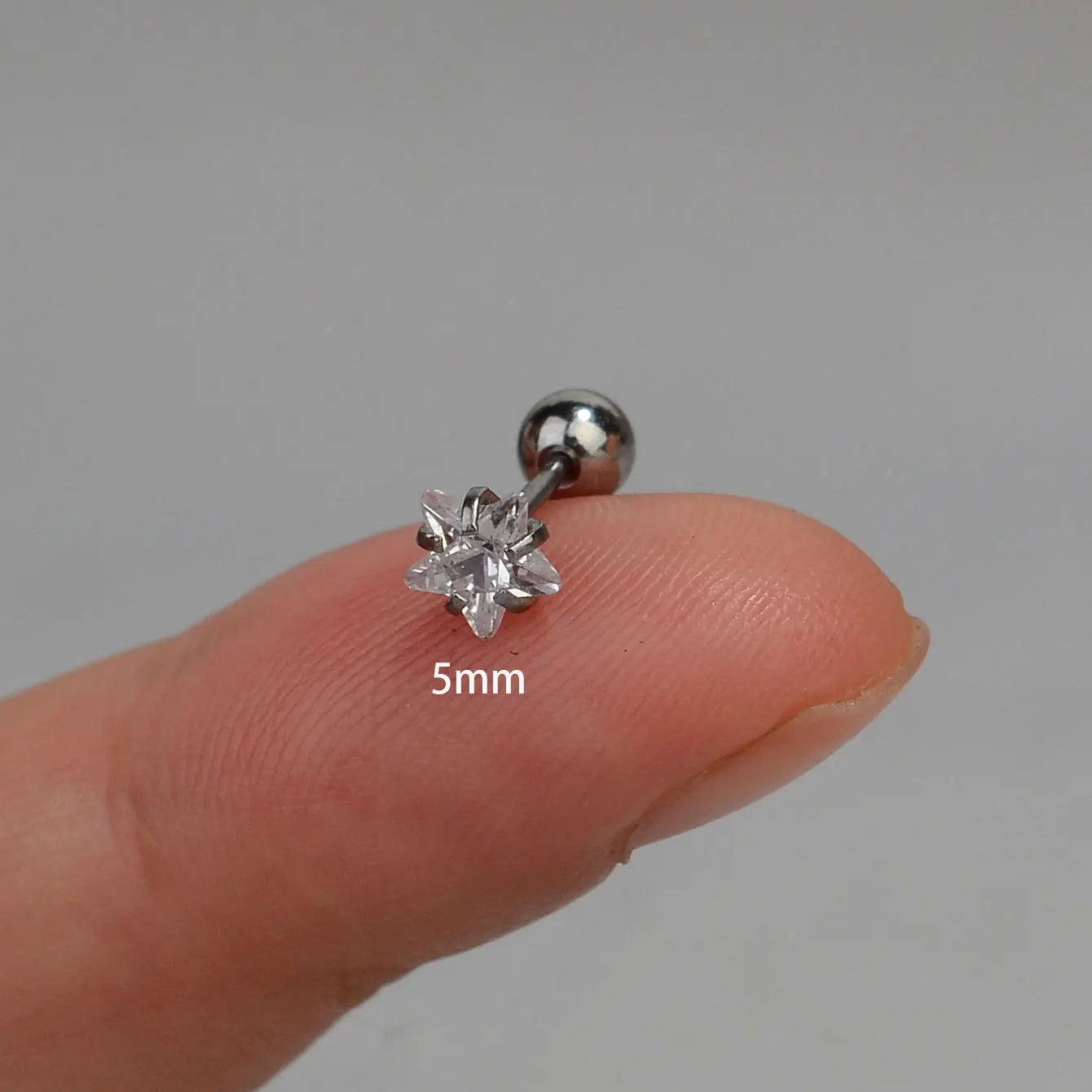 Mini Zircon Star Cartilage Piercing Stud For Women