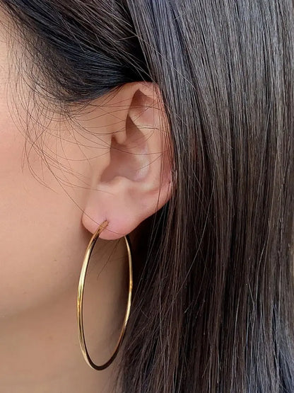 Classic Circle Hoop Earrings For Women