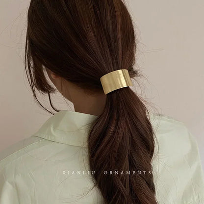 Korean Simple Metal Fashion Elastic Hair Bands