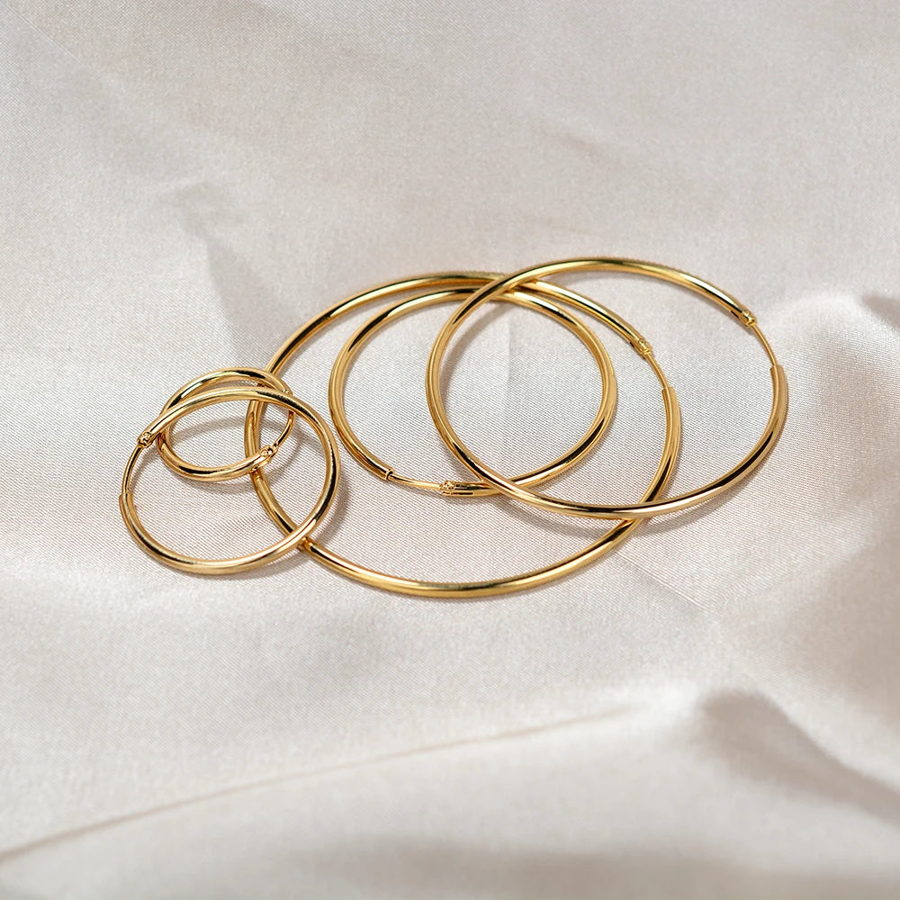 Classic Circle Hoop Earrings For Women