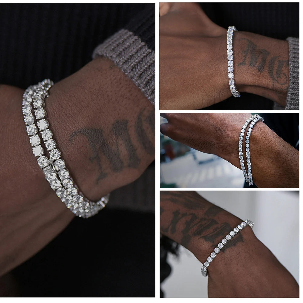 925 Sterling Silver Tennis Chain Bracelet