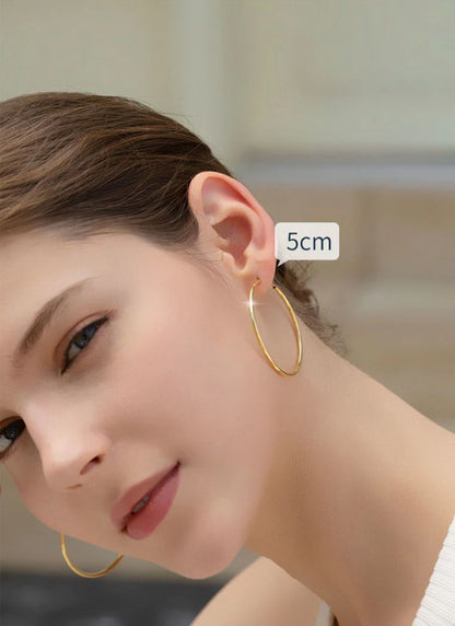 Classic Circle Hoop Earrings For Women