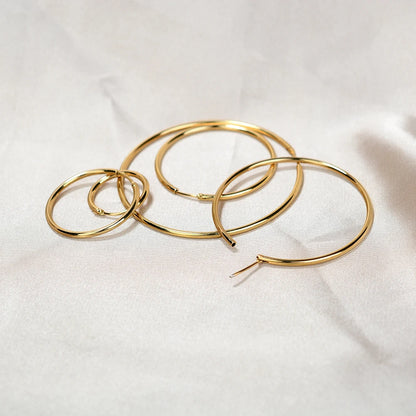 Classic Circle Hoop Earrings For Women