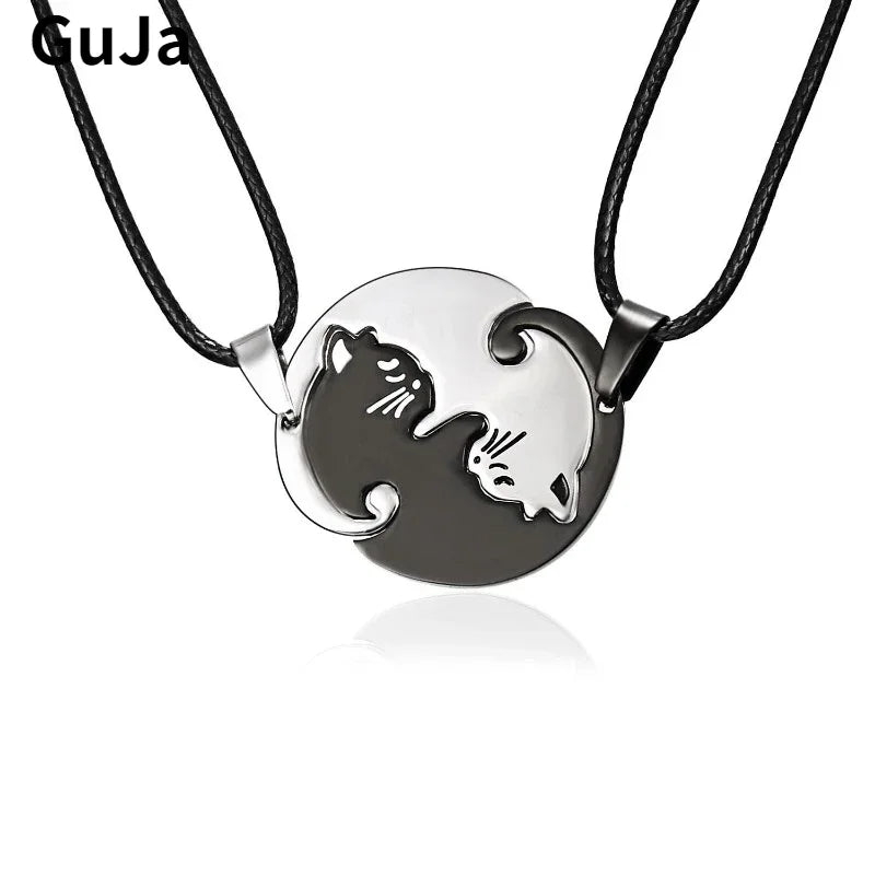 Couple's Gift Cats Pendant Necklace