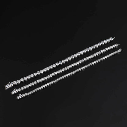 925 Sterling Silver Tennis Chain Bracelet