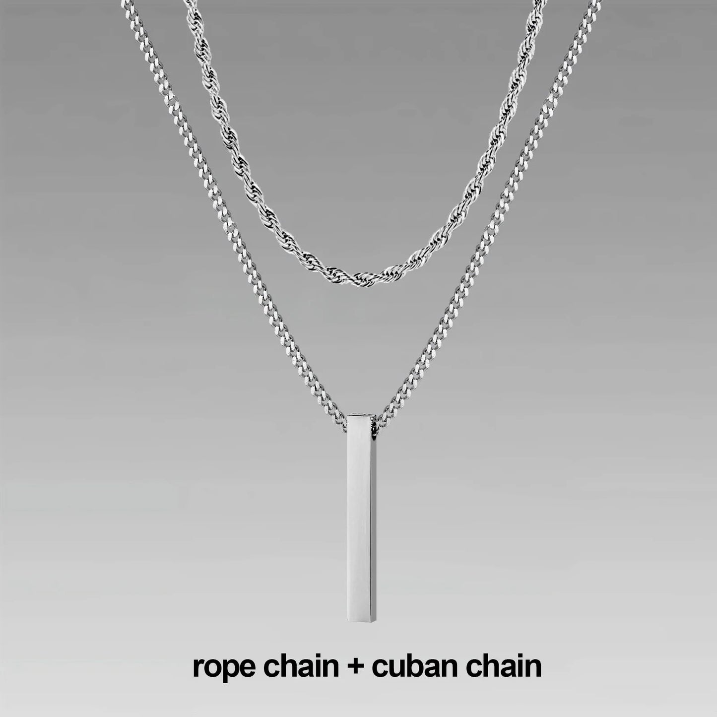 Mens Vertical Bar Necklaces For Men