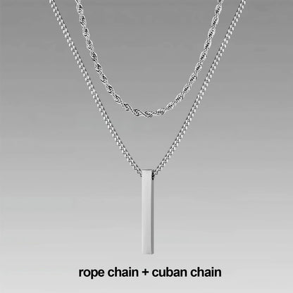 Mens Vertical Bar Necklaces For Men