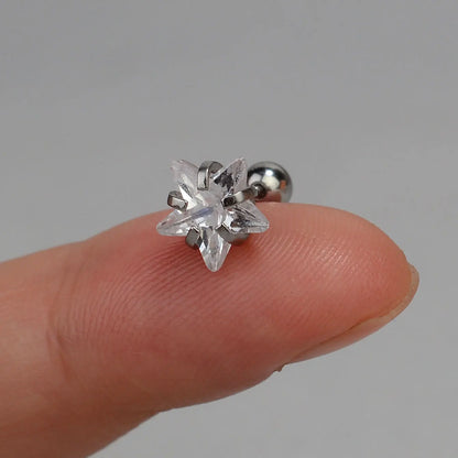 Mini Zircon Star Cartilage Piercing Stud For Women