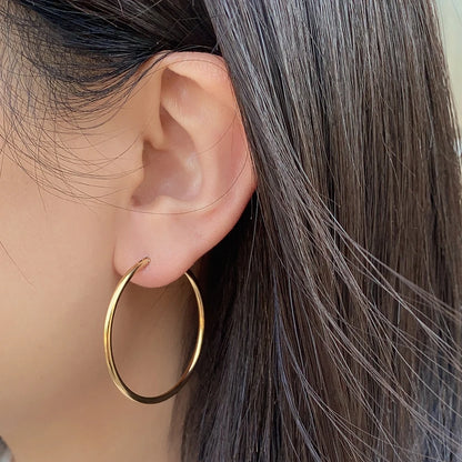 Classic Circle Hoop Earrings For Women