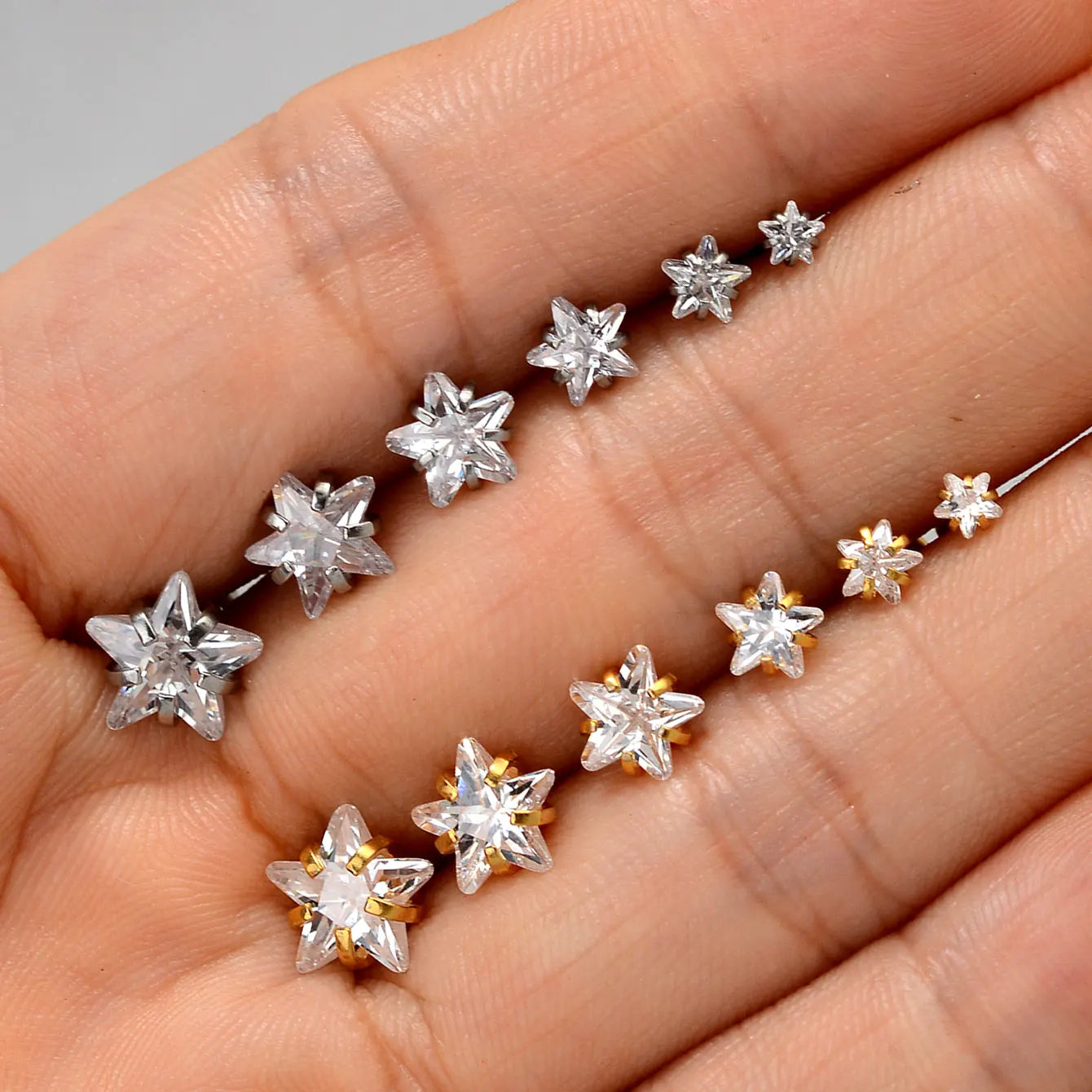 Mini Zircon Star Cartilage Piercing Stud For Women