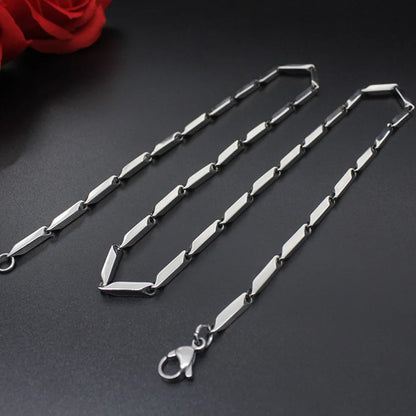 Titanium Steel Melon Chain Necklace