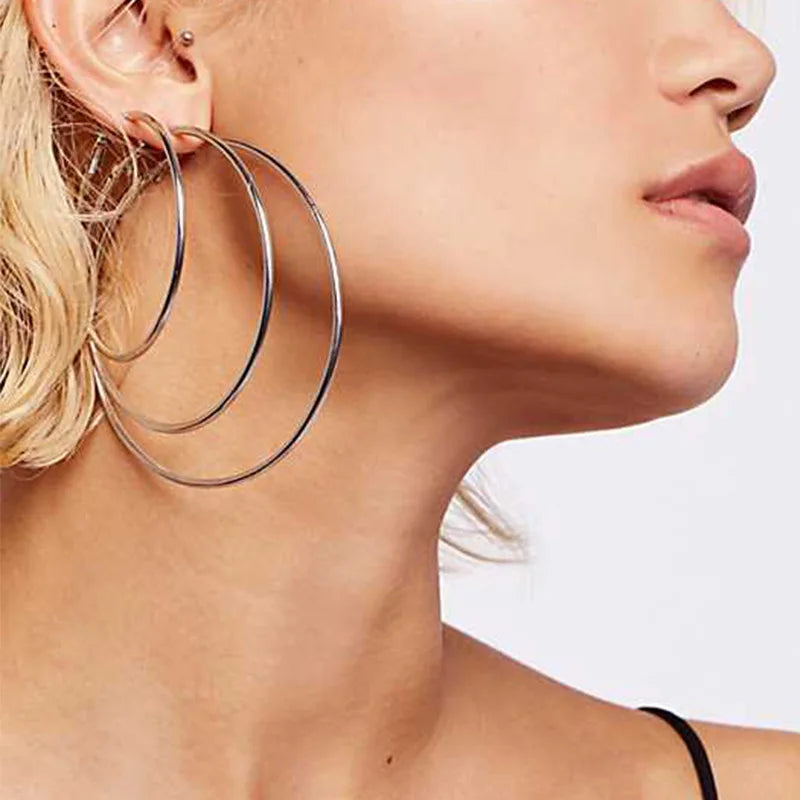 Classic Circle Hoop Earrings For Women