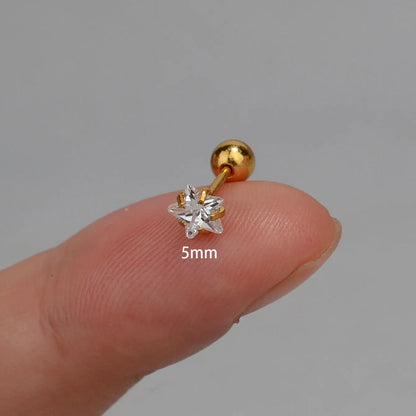 Mini Zircon Star Cartilage Piercing Stud For Women