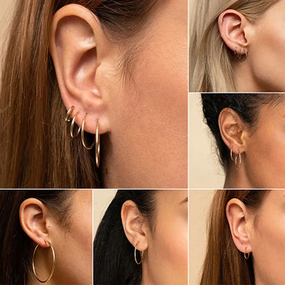 Classic Circle Hoop Earrings For Women