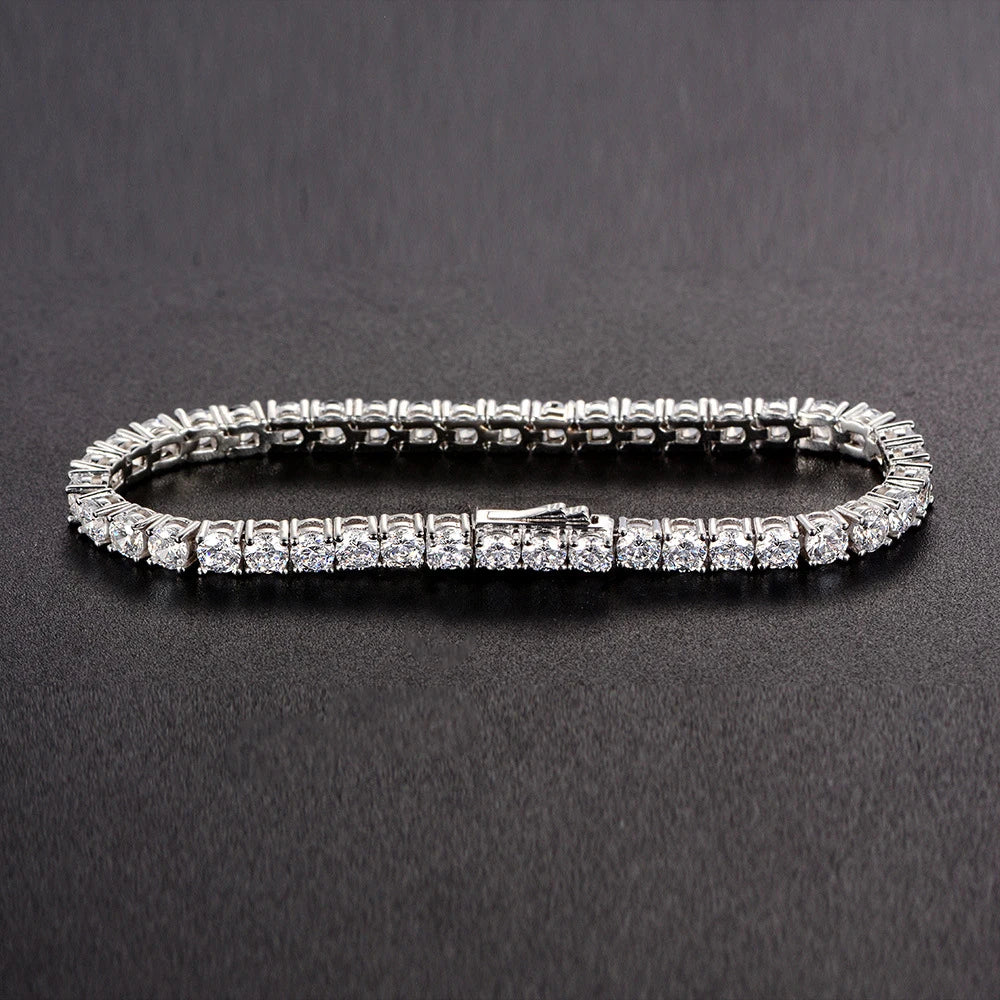 925 Sterling Silver Tennis Chain Bracelet